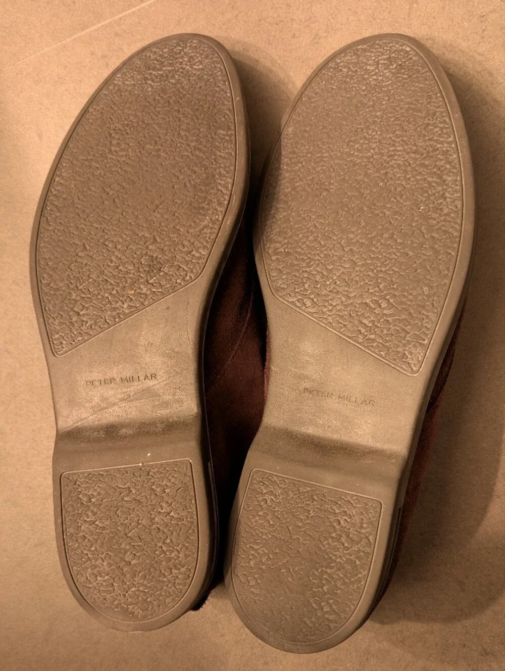 Peter Millar Men's Brown Suede Slip-On Casual Shoes Size 10